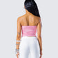 Zinnia Pink Jersey Tube Top