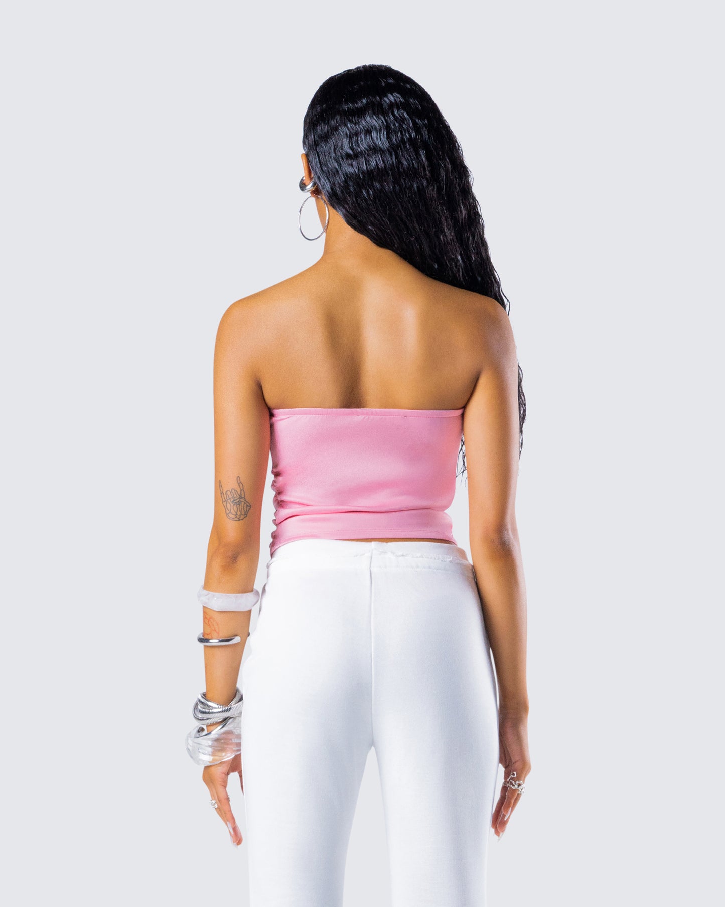 Zinnia Pink Jersey Tube Top