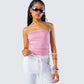 Zinnia Pink Jersey Tube Top