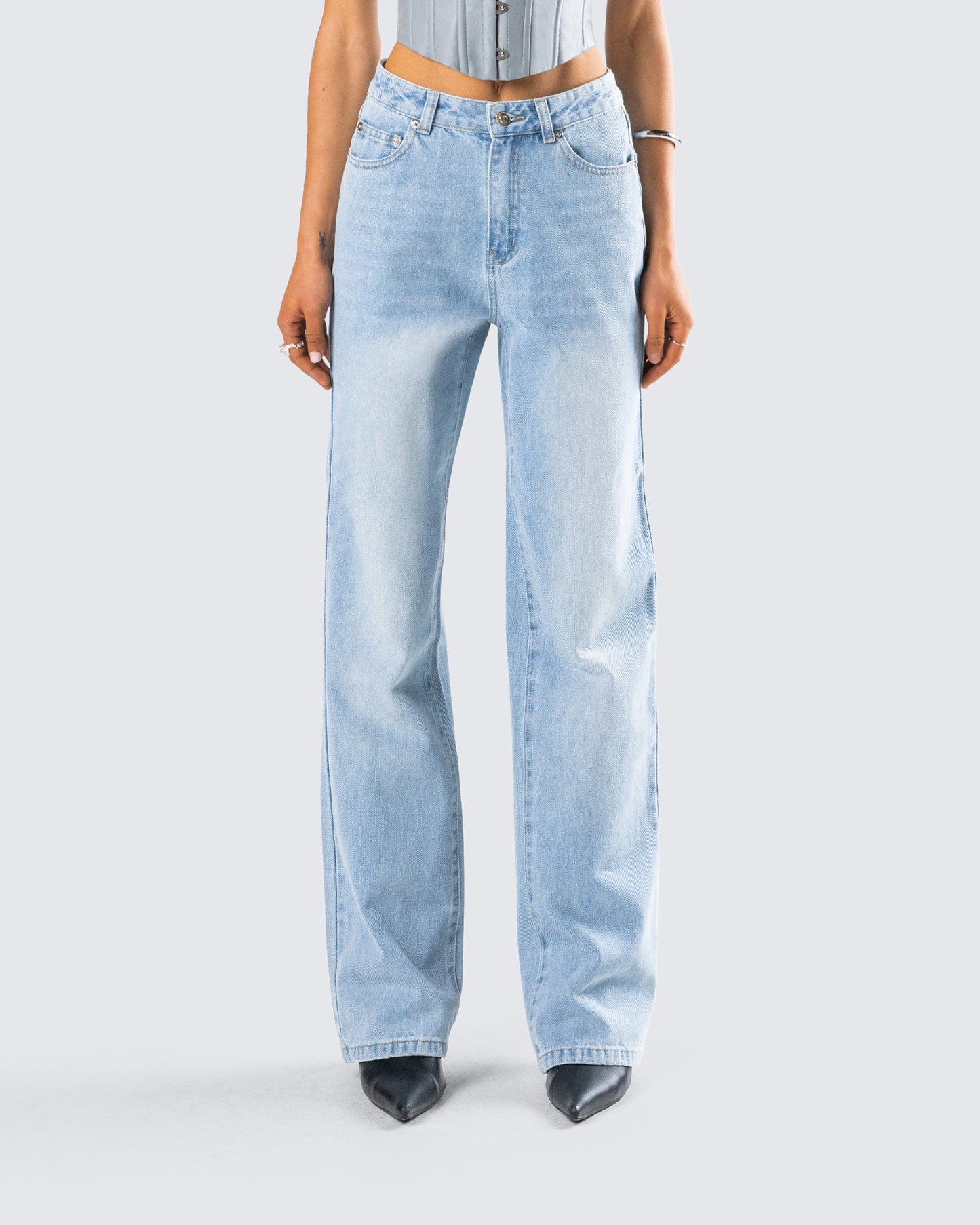 Zo Blue Denim Straight Leg Jean