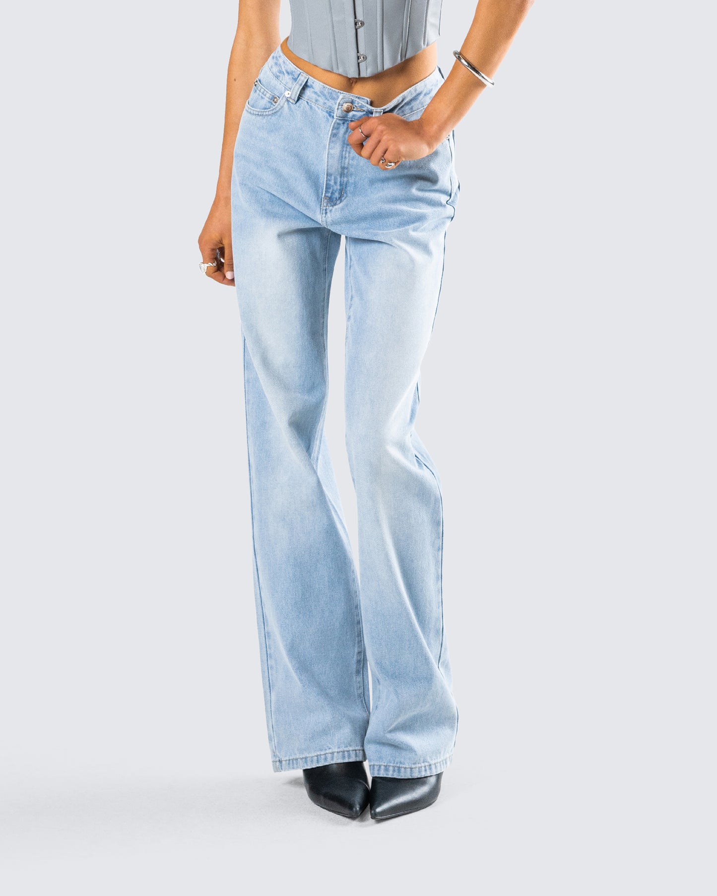 Zo Blue Denim Straight Leg Jean