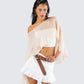 Zoella Ivory Off Shoulder Poncho