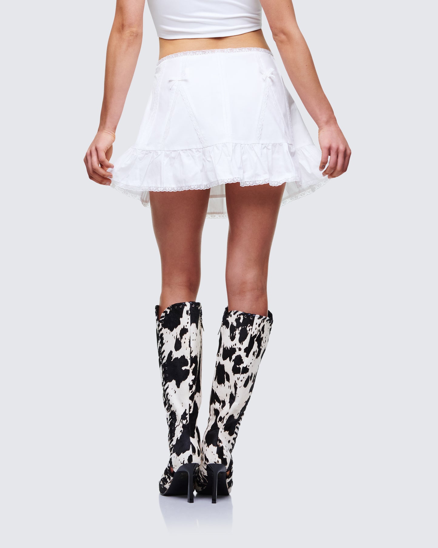 Zoella Ivory Ruffle Mini Skirt