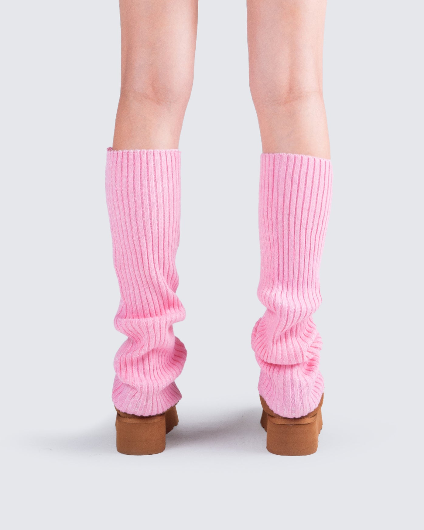 Pollie Pink Ribbed Leg Warmer