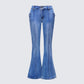 Zori Blue Flare Leg Denim Pant