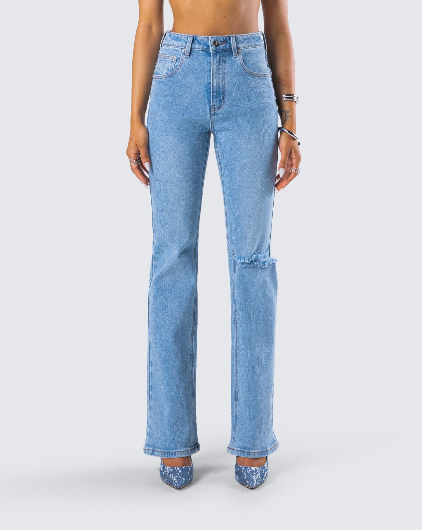 Zosia Blue Denim Ripped Jean