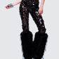 Zumi Black Fishnet Sequin Pants