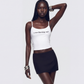 Callie White Slogan Jersey Cami Top