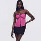 Dolli Pink Open Front Chiffon Cami Top
