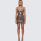 Mila Sequin Leopard Print Mini Dress