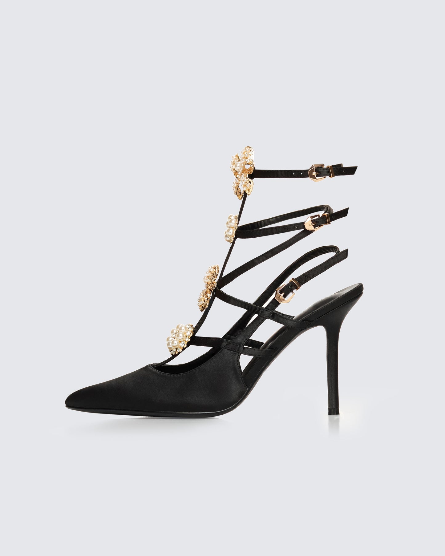 Melba Black Jewel Bow Pumps