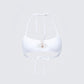 Kalani White Cutout Bikini Top product front
