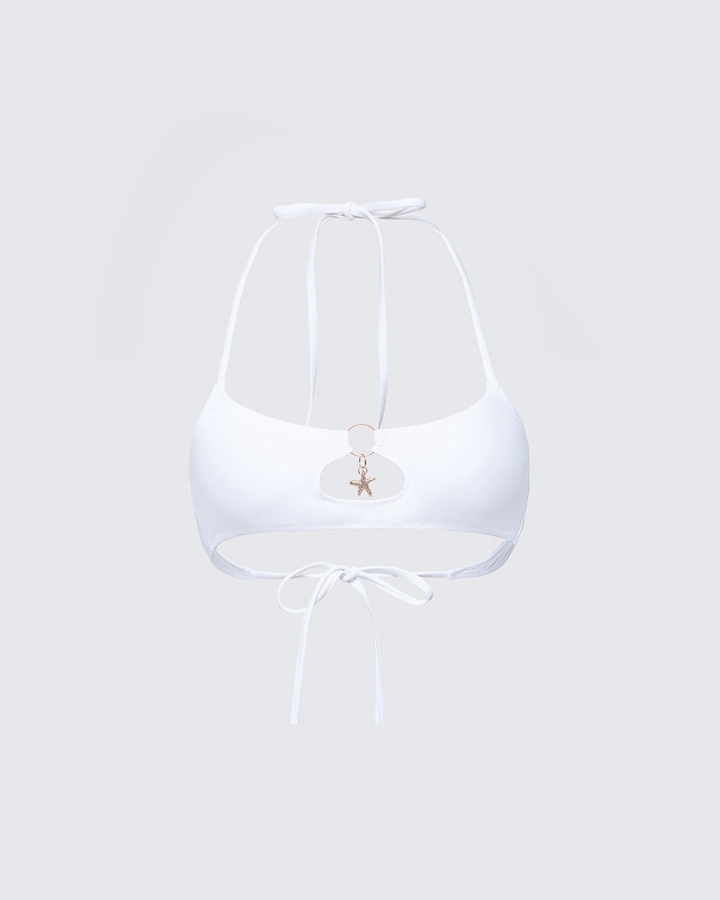 Kalani White Cutout Bikini Top product front