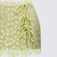 Lucille Green Sequin Tie Mini Skirt