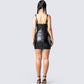 Alara Black Vegan Leather Dress