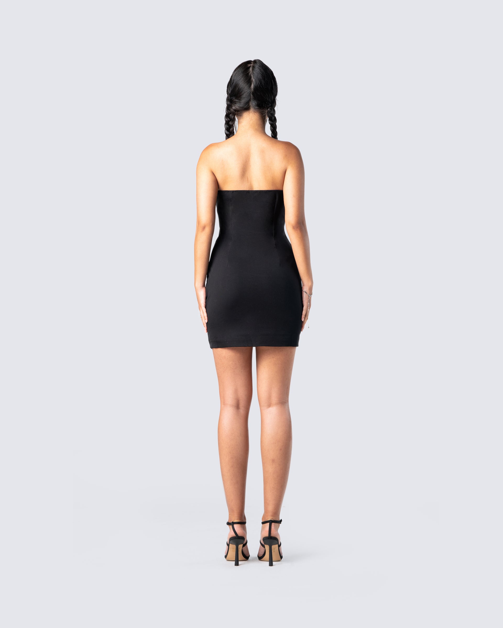 Bow Back Satin Mini Dress main image 0