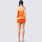 Ainsley Orange Metallic Mini Dress