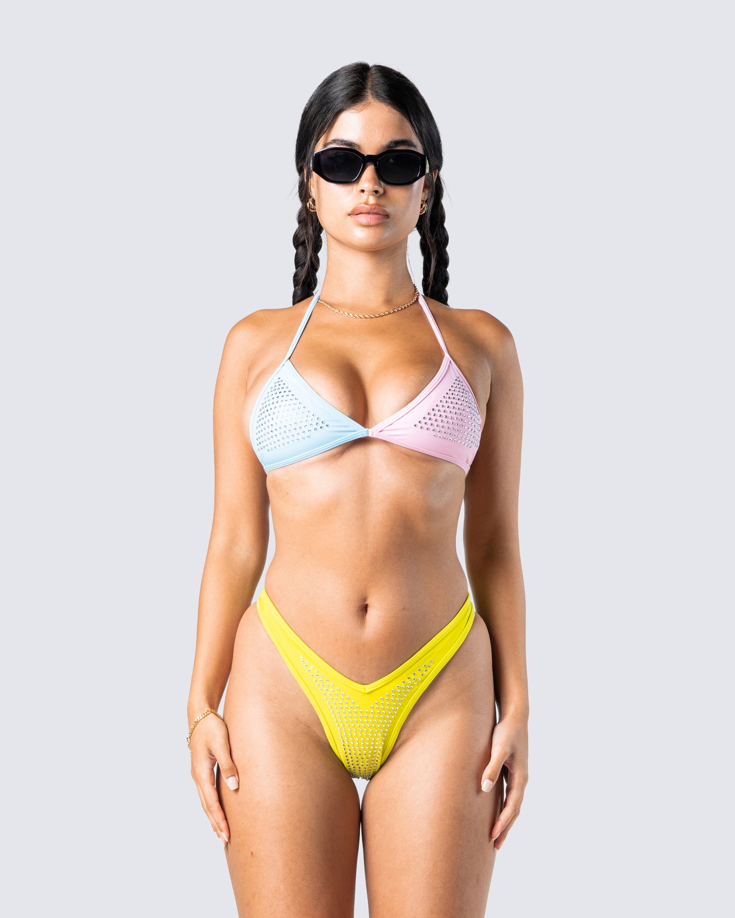 Ashley Rhinestone Bikini Top