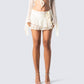 Maeve Ivory Lace Mini Skirt