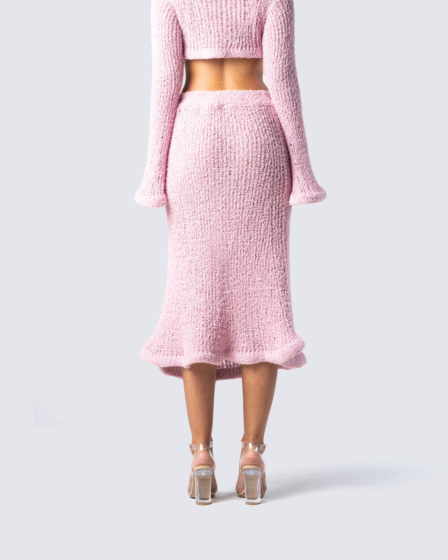 Senga Pink Sweater Midi Skirt