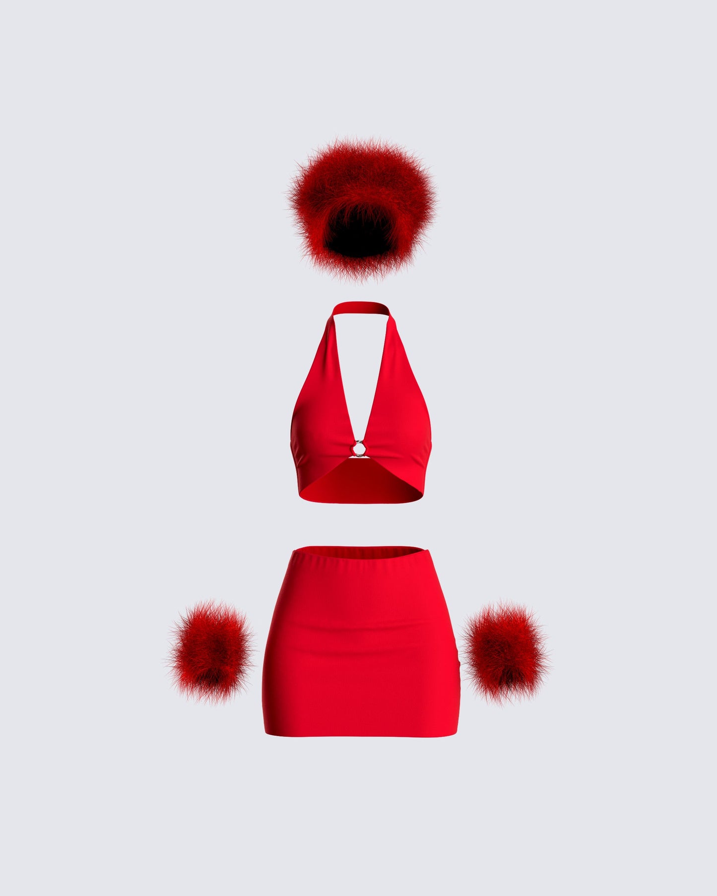 Carolina Red Fur Set