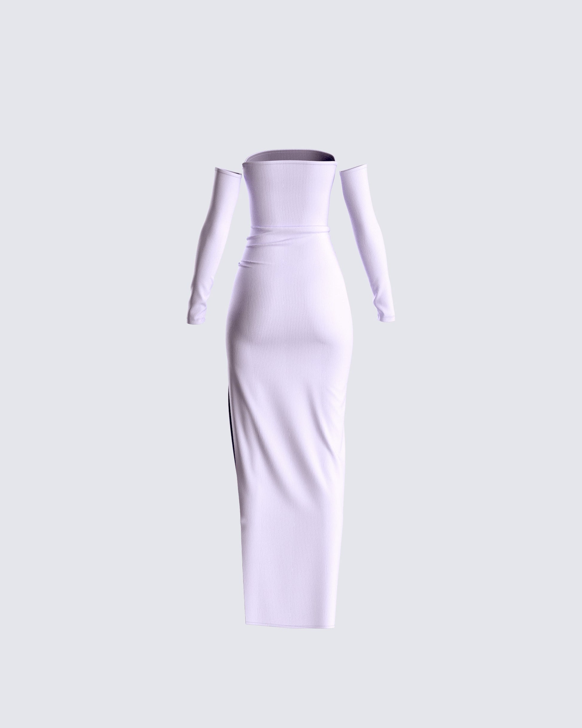 Purple Ribbed Maxi Dress - Off Shoulder Bodycon FINESSE Purple Ribbed Maxi Dress - Off Shoulder Bodycon FINESSE