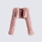 Edith Pink Vegan Fur Shrug Jacket