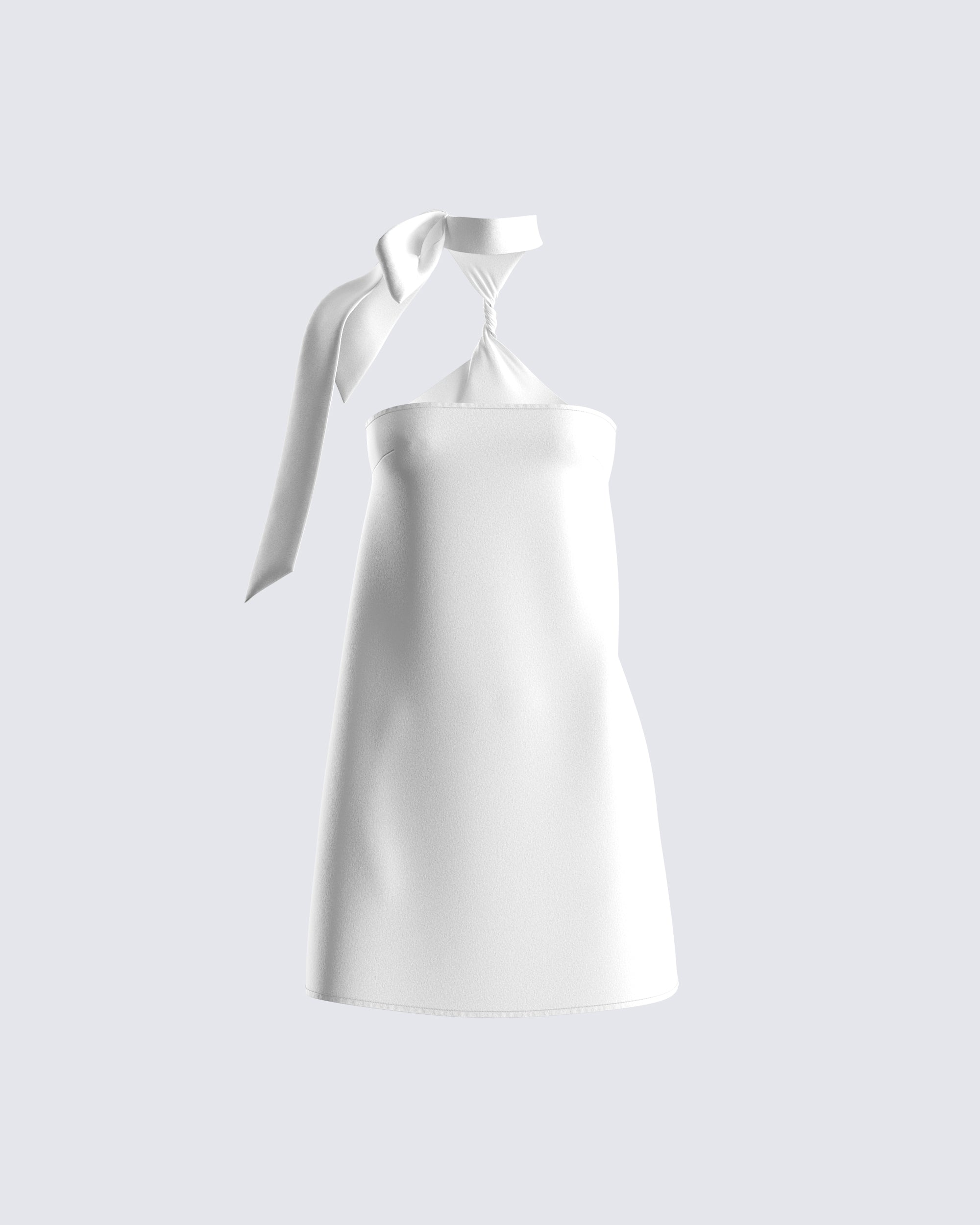 Chevis White Mini Dress – FINESSE