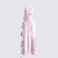 Poppy Pink Ruffle Maxi Dress