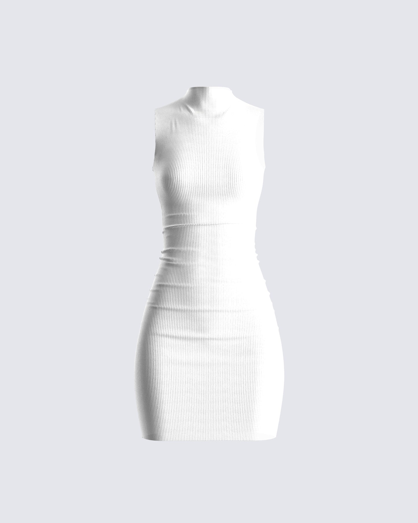 white turtleneck mini dress Tee Love Off White Turtleneck Flare Mini Dress