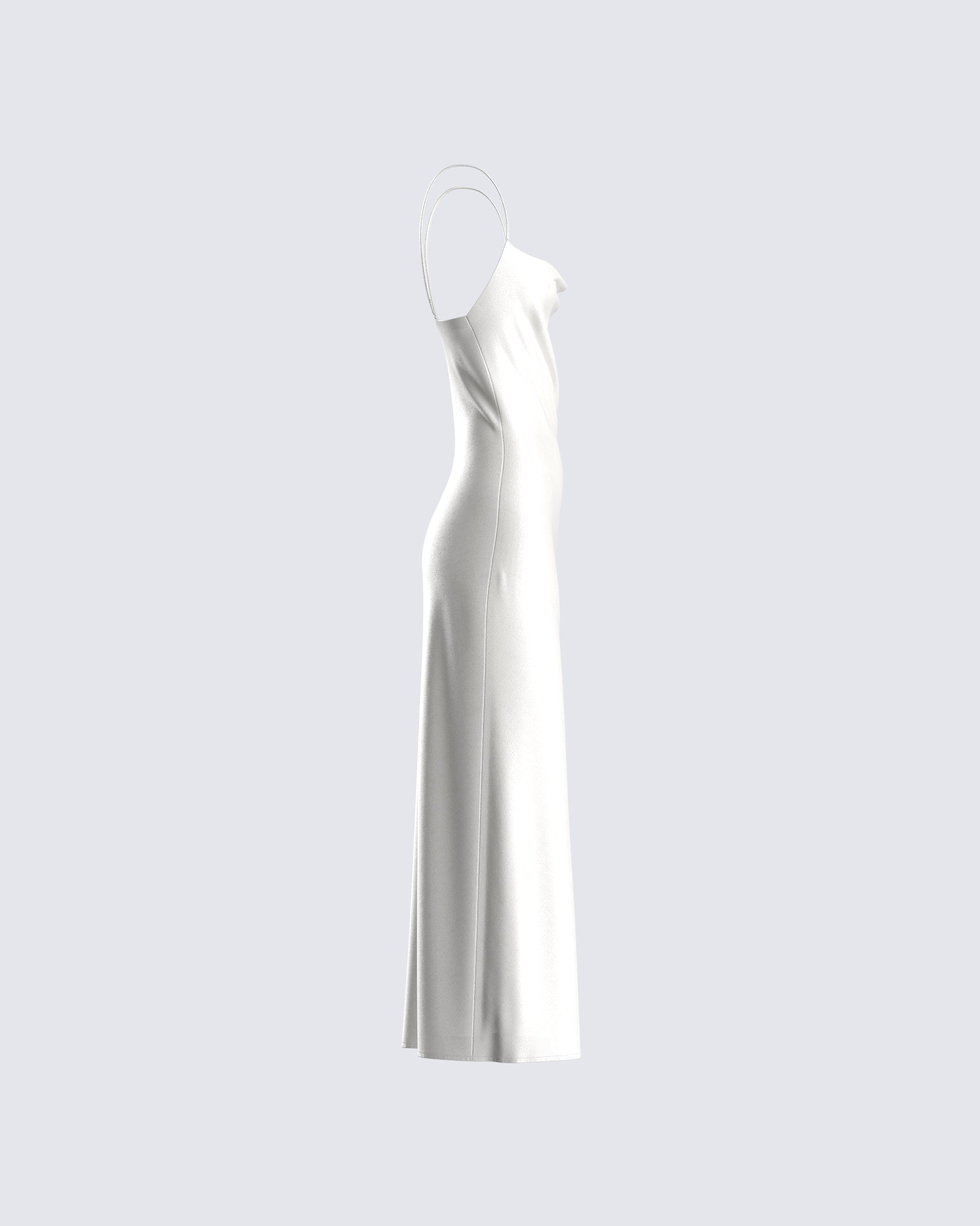 Alina White Satin Midi Dress – FINESSE