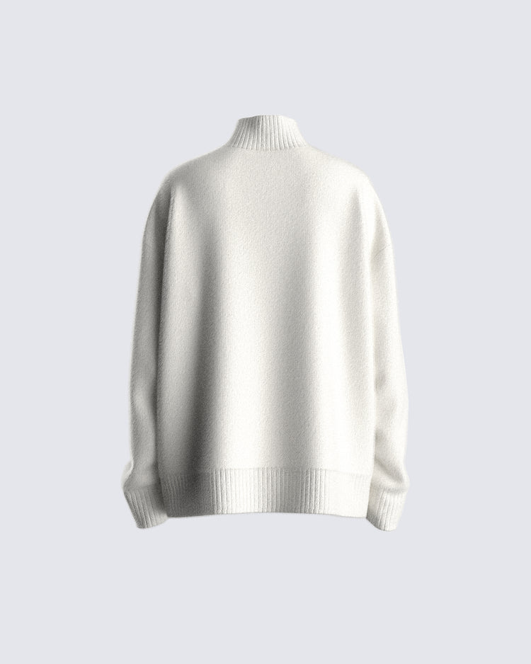 Conner Ivory Sweater Knit Top