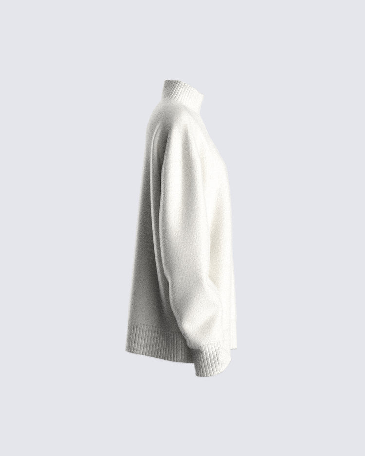Conner Ivory Sweater Knit Top