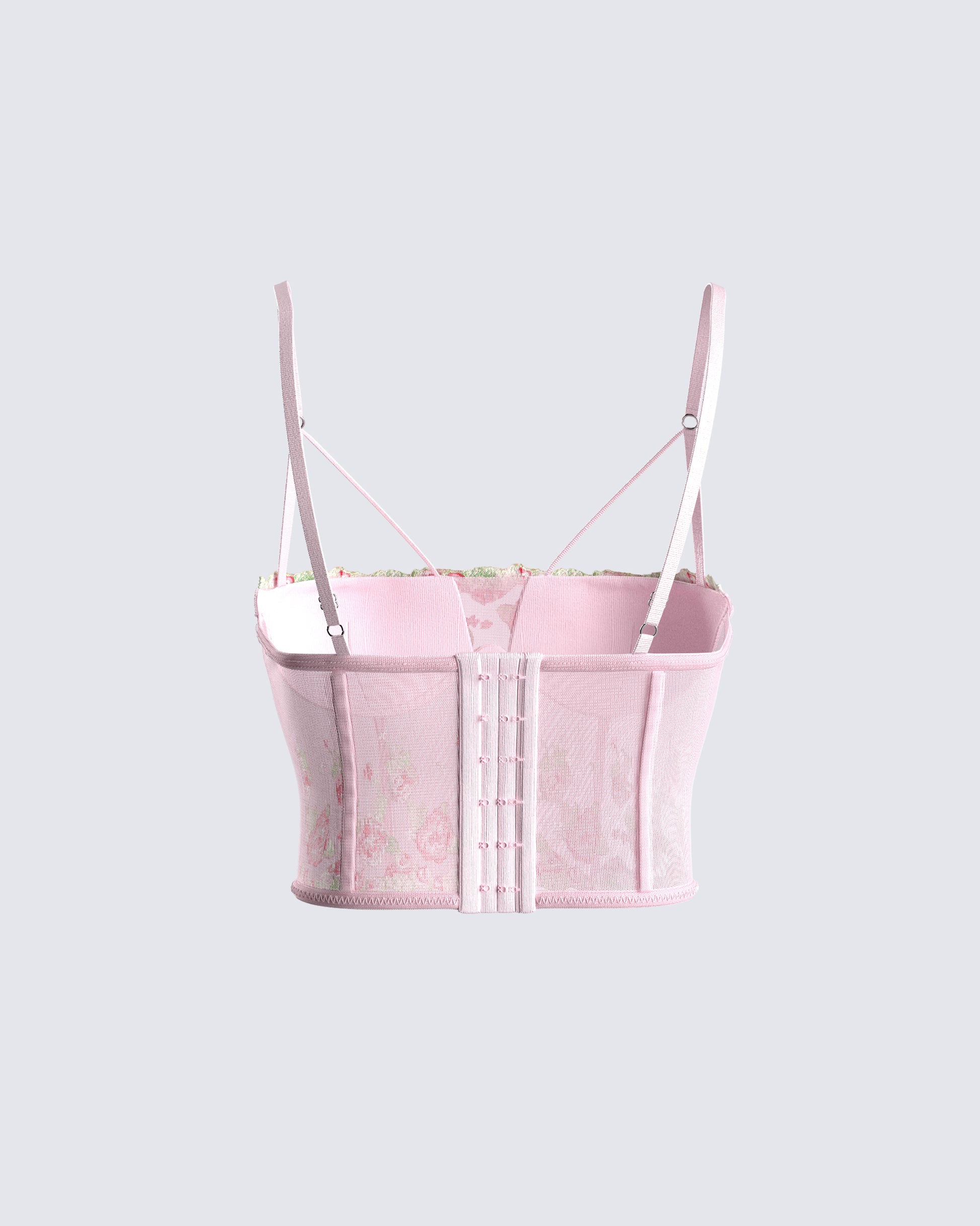Folded Corset Top Pink