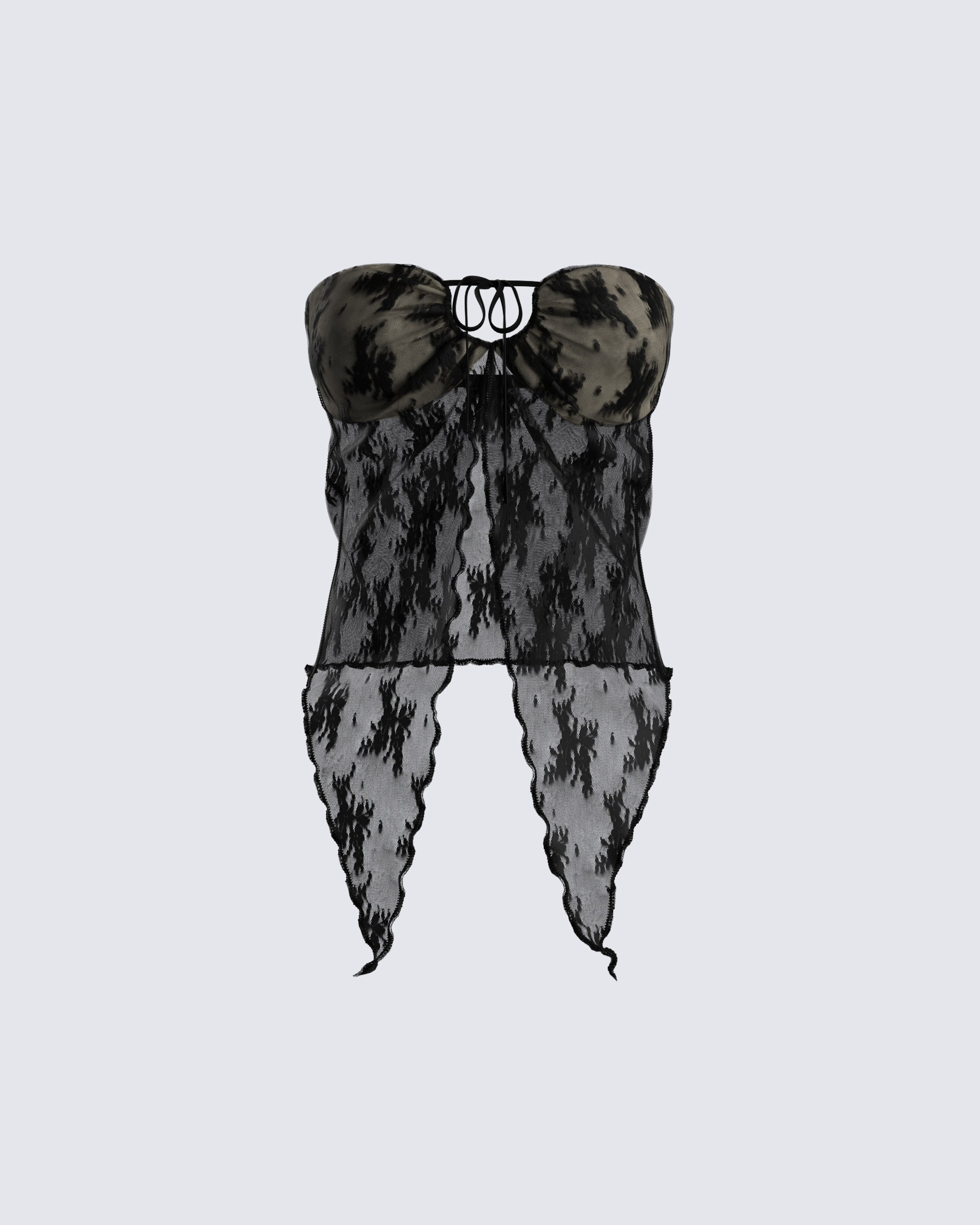 STRAPLESS TOP BLACK main image 1