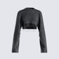 Josephine Grey Crystal Sweater Top