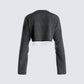 Josephine Grey Crystal Sweater Top
