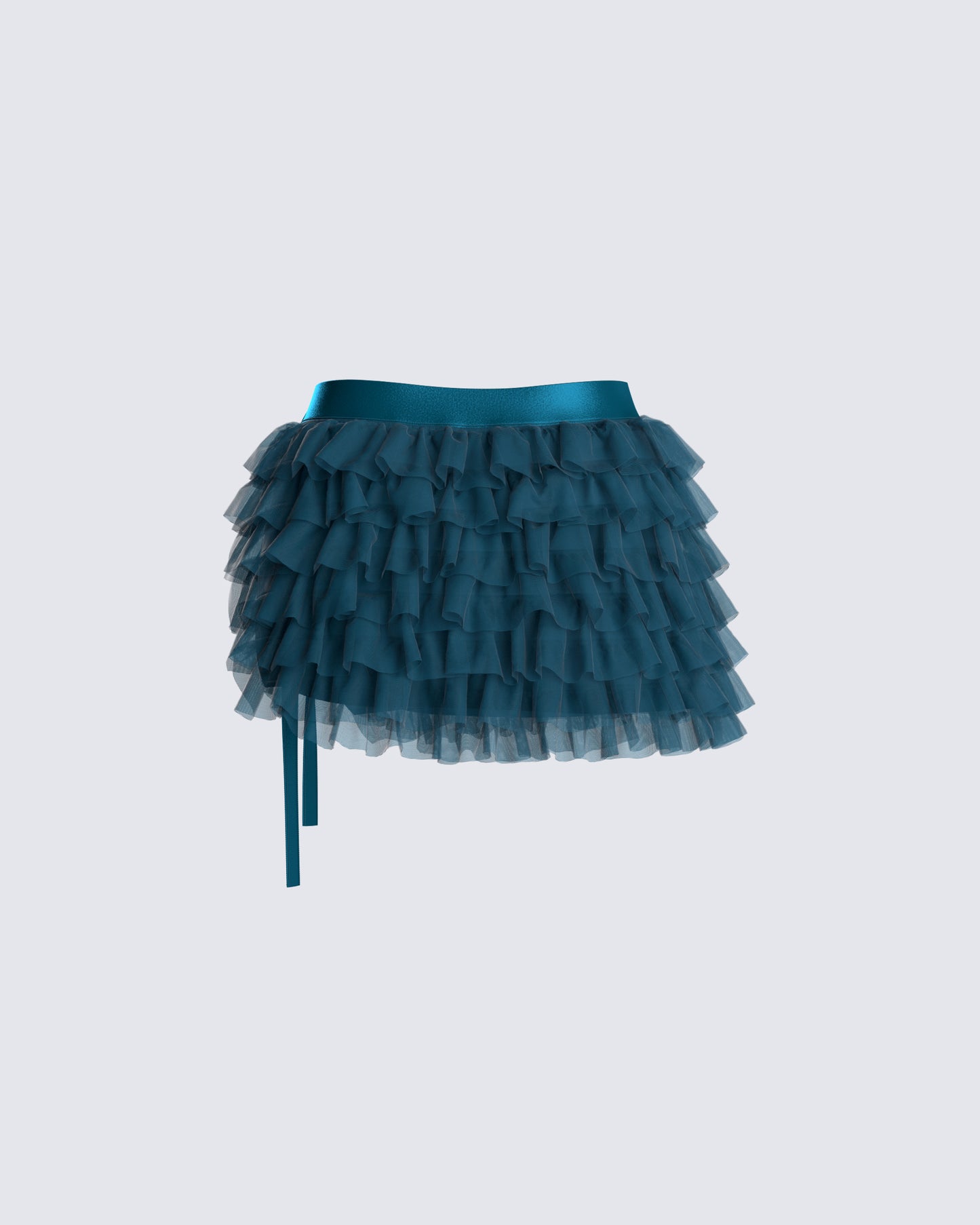 Merrick Teal Tulle Mini Skirt
