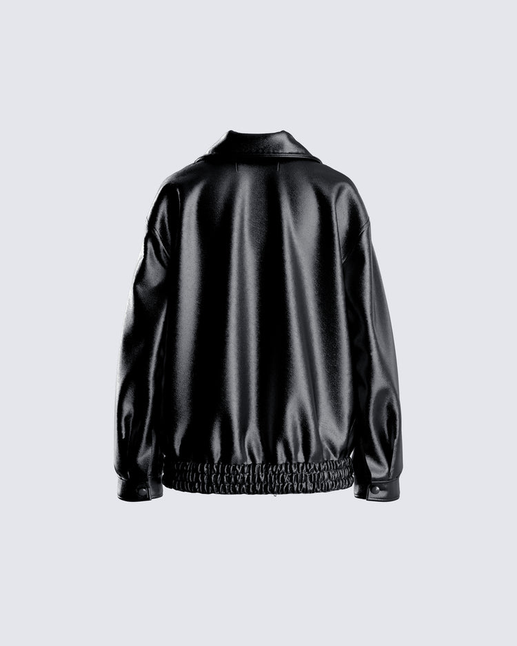 Danny Black Vegan Leather Jacket