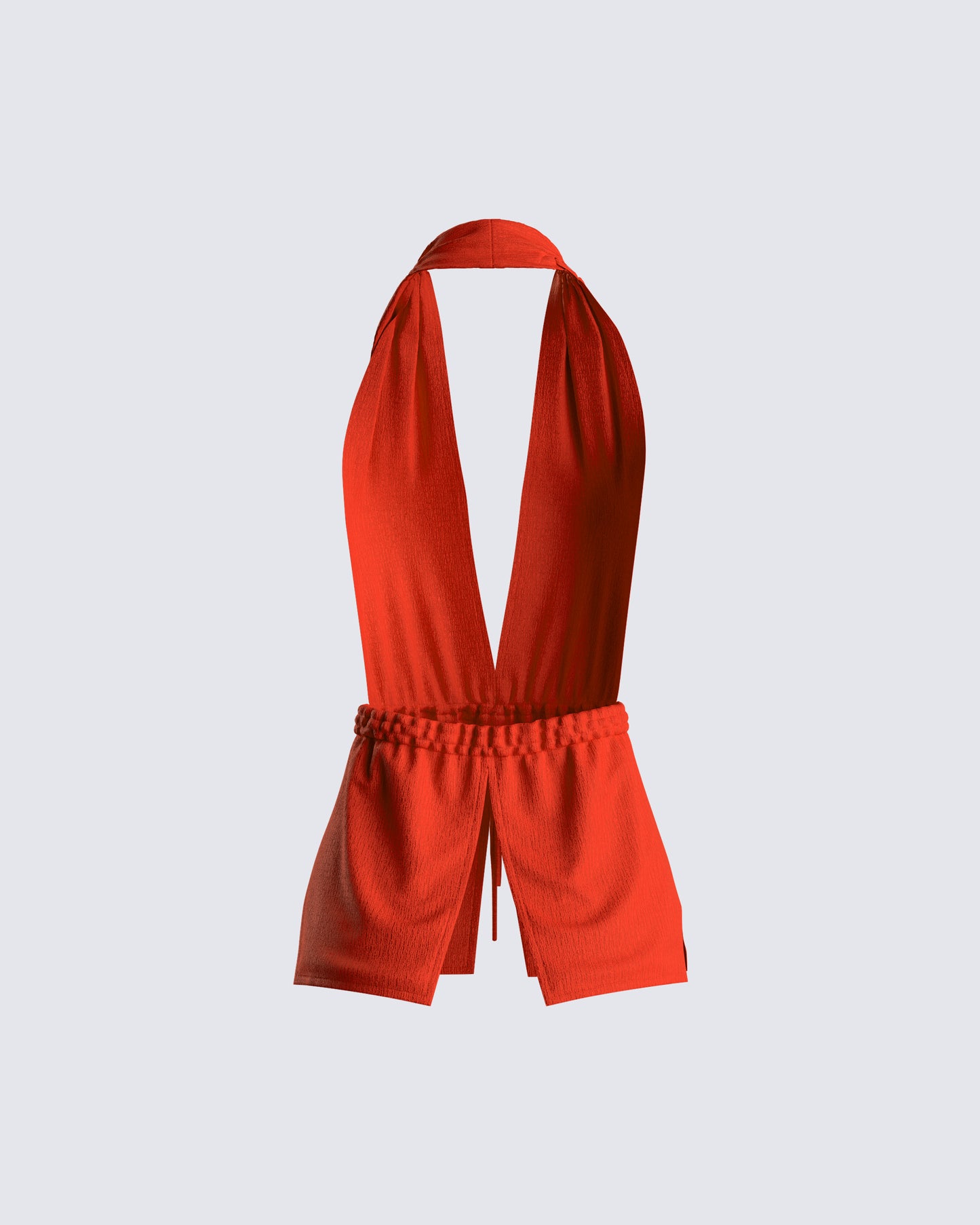 Miriam Red Knit Halter Top