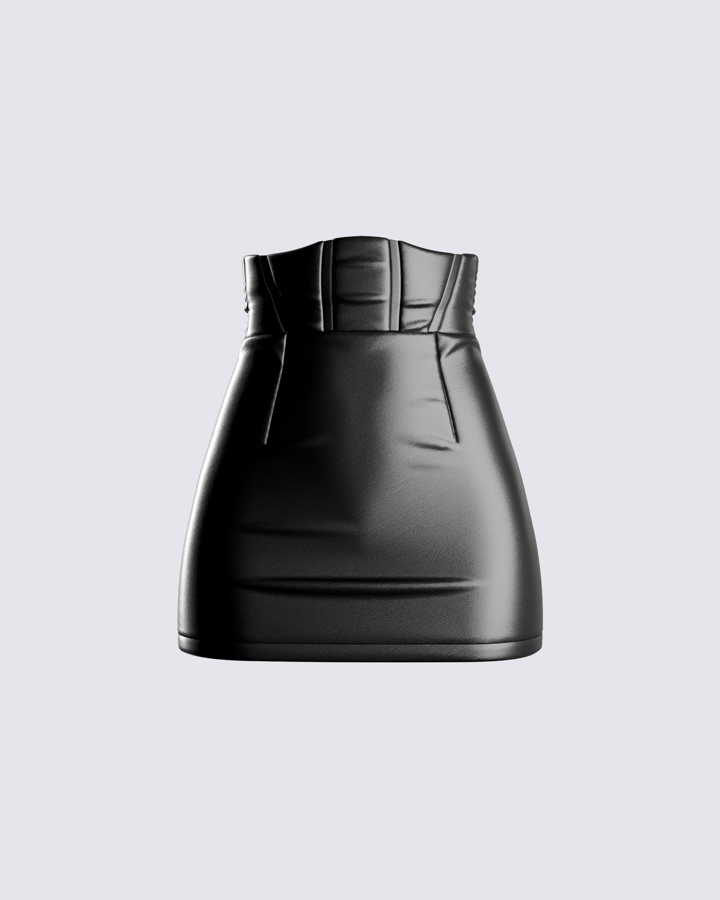 Monica Black Vegan Leather Skirt