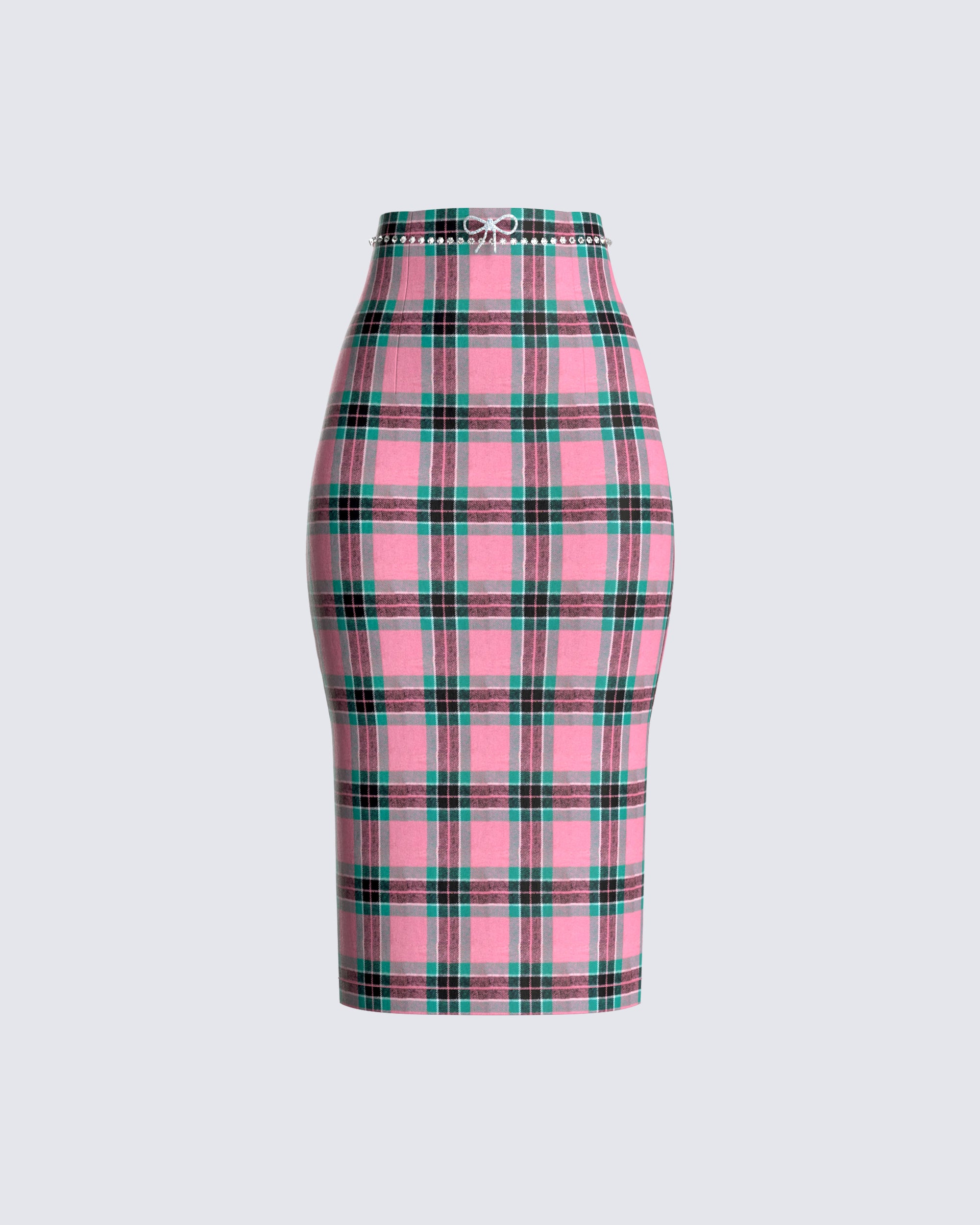 Plaid pencil skirt clearance 3d