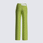 Mila Lime Sequin Pant