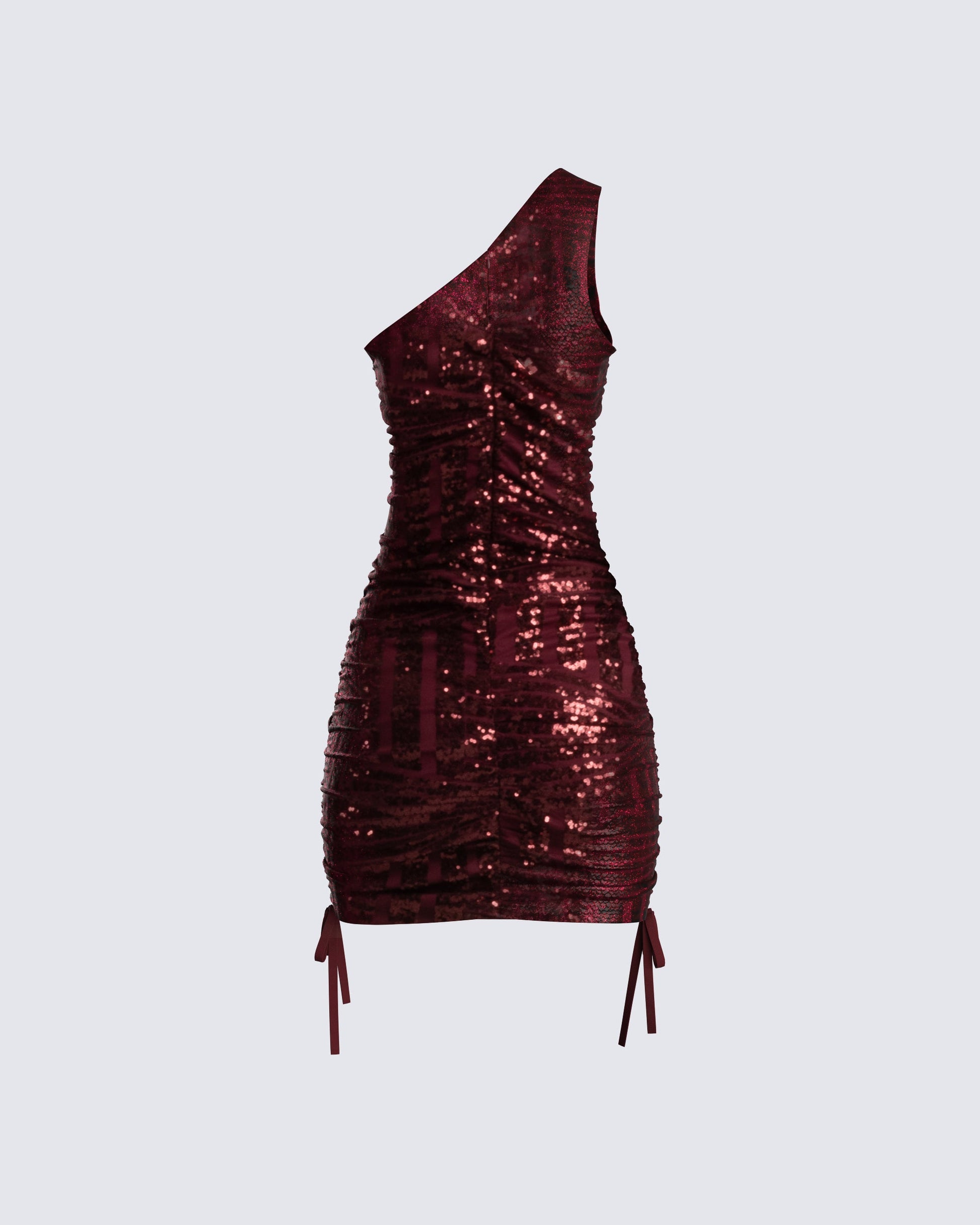 one shoulder red mini dress Brinda One-Shoulder in Vibrant this glamorous bodycon mini dress hugs your curves for an ultra One Shoulder Sequin Mini Dress