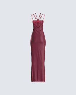 Greta Red Corset Gown – FINESSE