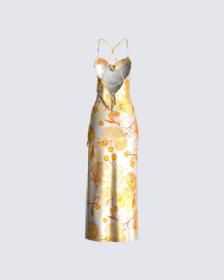 Abner Floral Print Maxi Dress