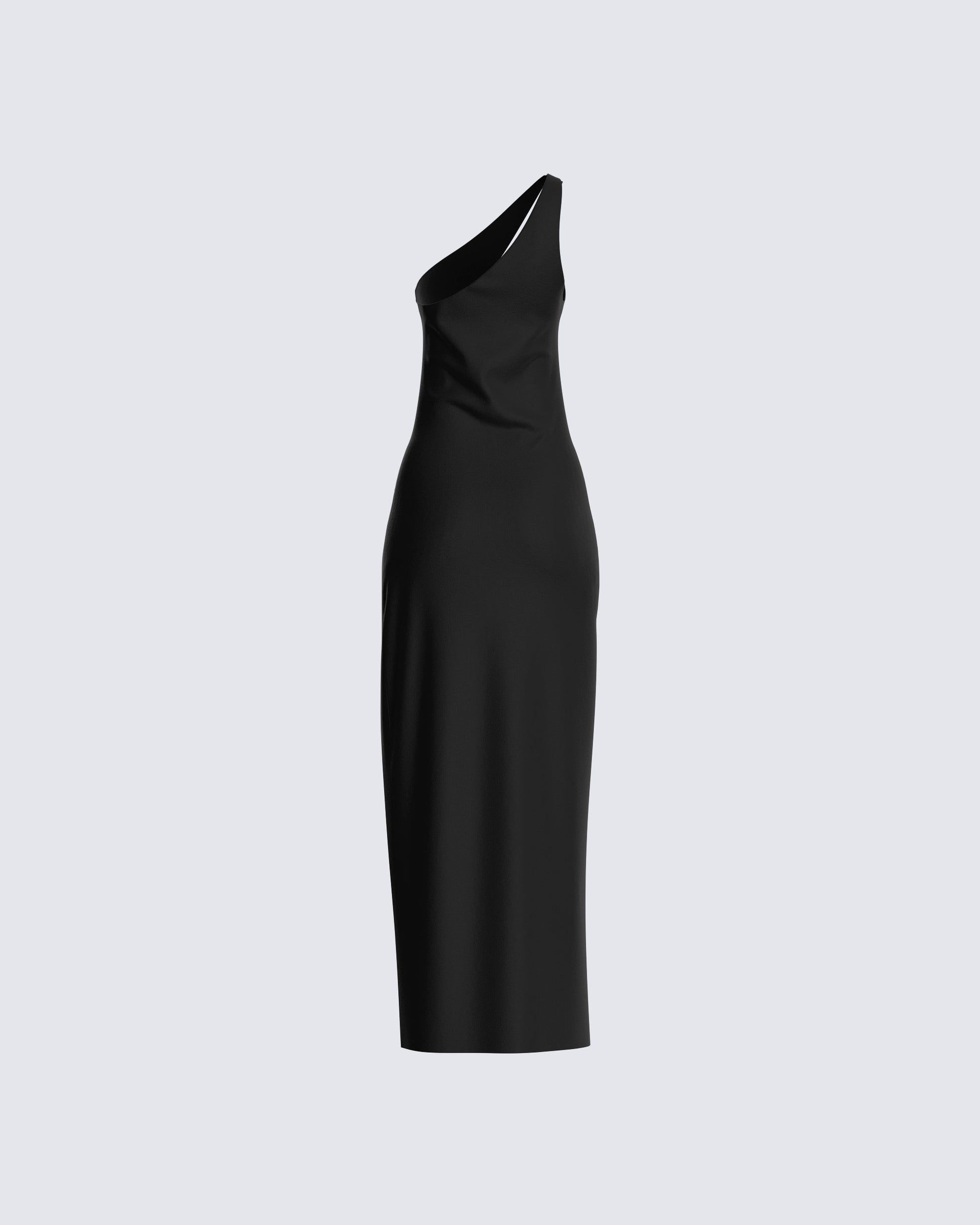 Black One Shoulder Maxi Dress - Cutout Formal Gown FINESSE Black One Shoulder Maxi Dress - Cutout Formal Gown FINESSE
