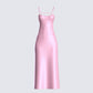 Chrishell Satin Cut Out Midi Dress
