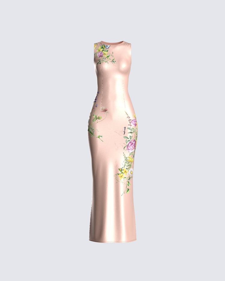 Luciana Floral Print Maxi Dress