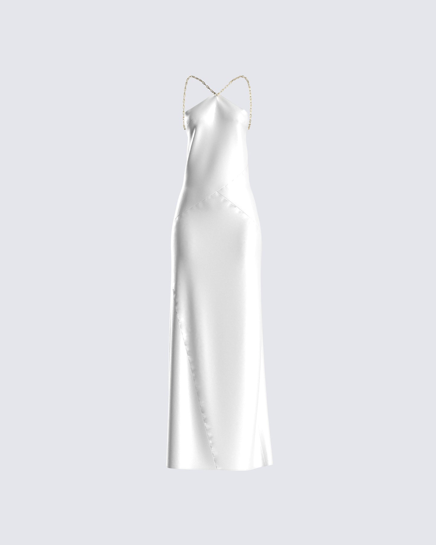 Nicola White Chain Maxi Dress